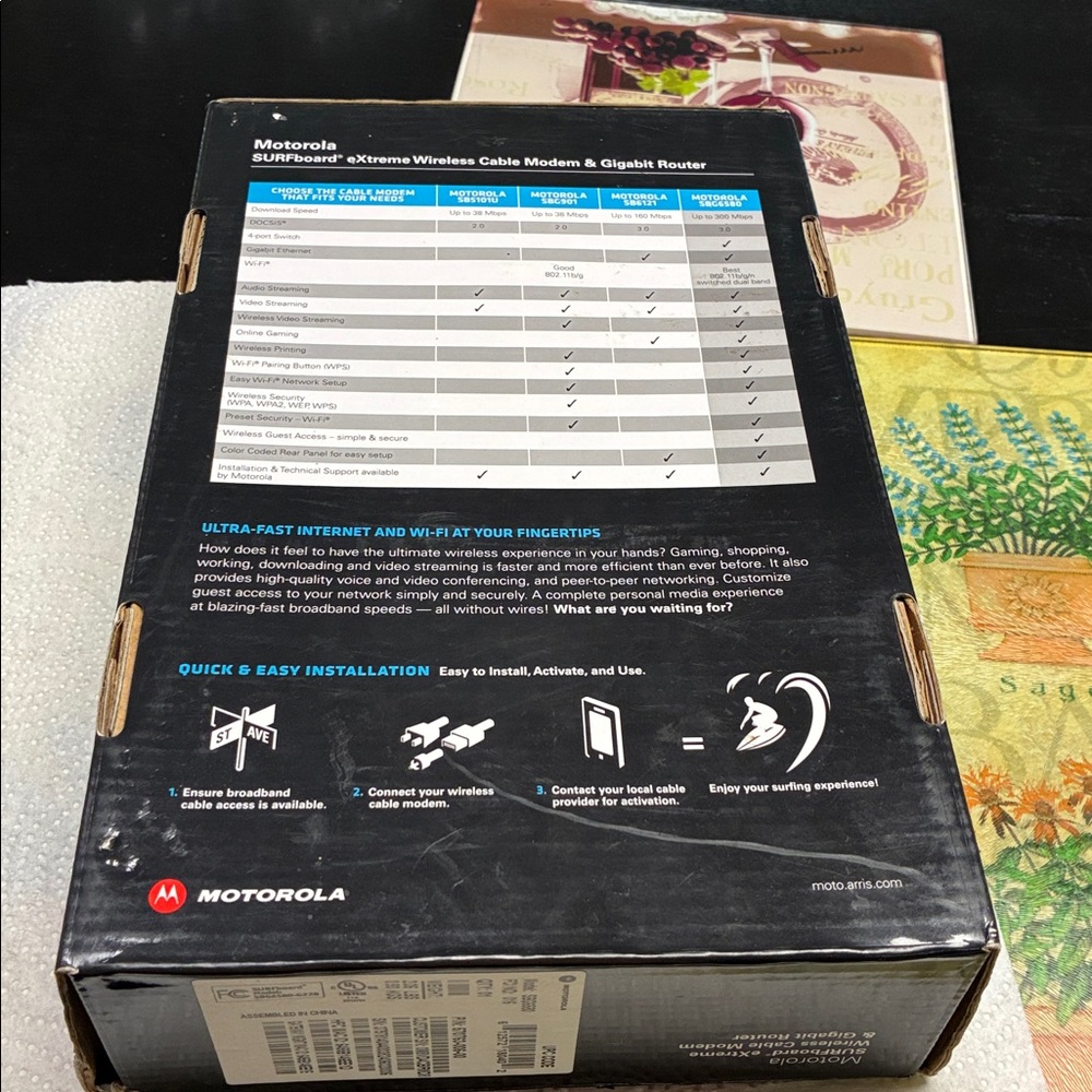 Motorola Black SURFboard eXtreme Wireless Modem Router - Picture 5 of 7